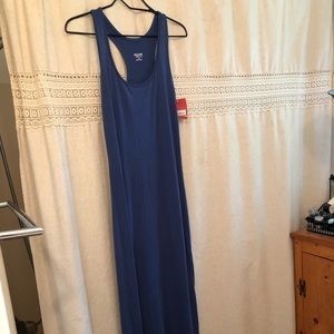 NWT Long, Blue Mossimo Vintage Cotton Type Maxi Dress